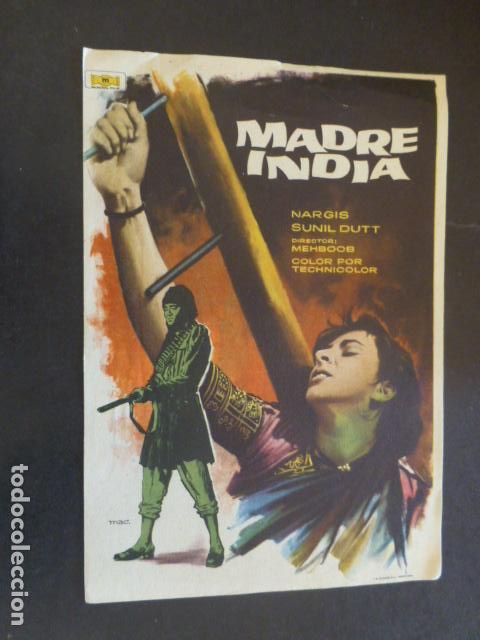 Cine: MADRE INDIA PROGRAMA DE MANO SIN PUBLICIDAD - Foto 1