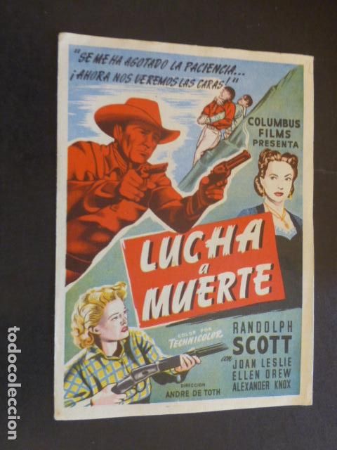 Cine: LUCHA A MUERTE PROGRAMA DE MANO SIN PUBLICIDAD - Foto 1