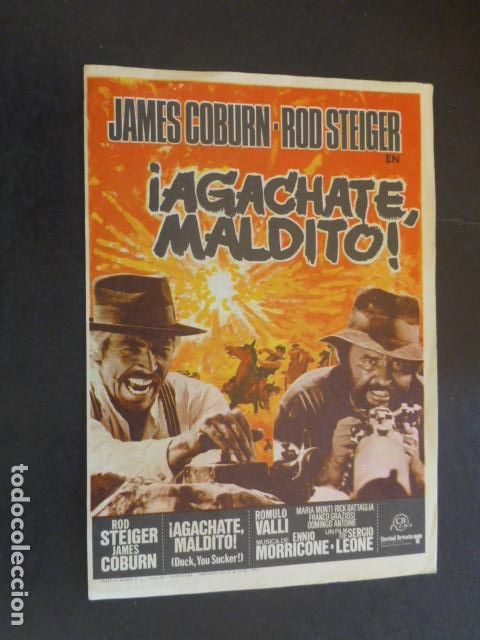 Cine: &iexcl;AGACHATE MALDITO! PROGRAMA DE MANO SIN PUBLICIDAD - Foto 1