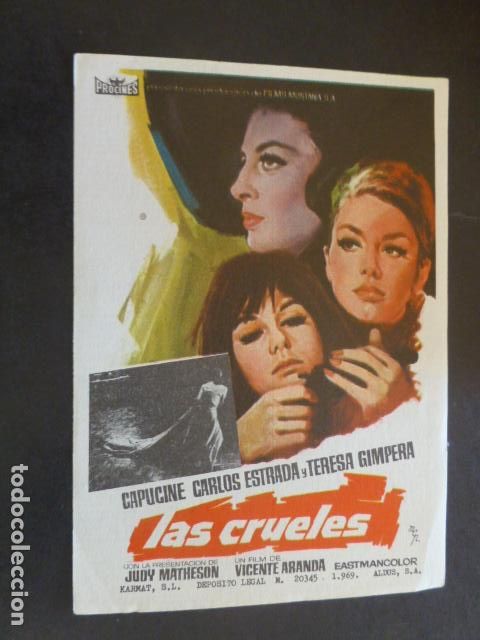 Cine: LAS CRUELES PROGRAMA DE MANO SIN PUBLICIDAD - Foto 1