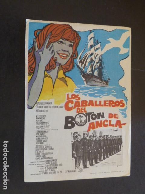 Cine: LOS CABALLEROS DEL BOTON DE ANCLA PROGRAMA DE MANO SIN PUBLICIDAD - Foto 1