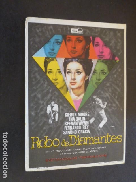 Cine: ROBO DE DIAMANTES PROGRAMA DE MANO SIN PUBLICIDAD - Foto 1