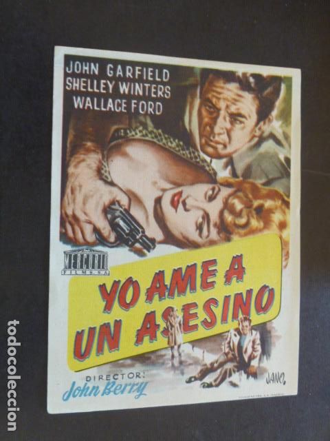Cine: YO AME A UN ASESINO PROGRAMA DE MANO SIN PUBLICIDAD - Foto 1