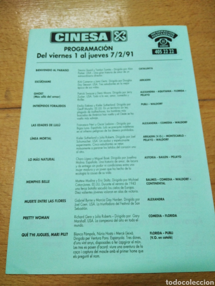 Cine: Programaci&oacute;n Cinesa 1991 Las Edades de Lul&uacute; - Foto 2