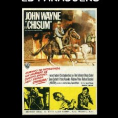 Cine: FOLLETO DE MANO ORIGINAL AÑO 1970 CHISUM - JHON WAYNE. Lote 360276520