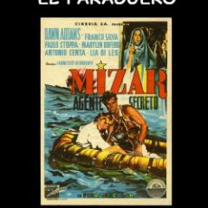 Cine: FOLLETO DE MANO ORIGINAL AÑO 1954 MIZAR AGENTE SECRETO. Lote 360286560