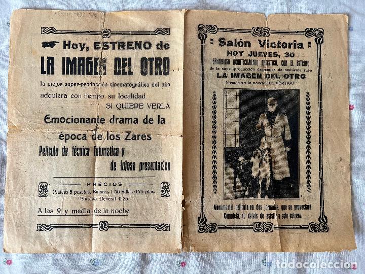 Cinema: PROGRAMA DOBLE LA IMAGEN DEL OTRO, novela EL VERTIGO, J. CATELAIN, ESTRENO SALON VICTORIA,a&ntilde;os 30 !!