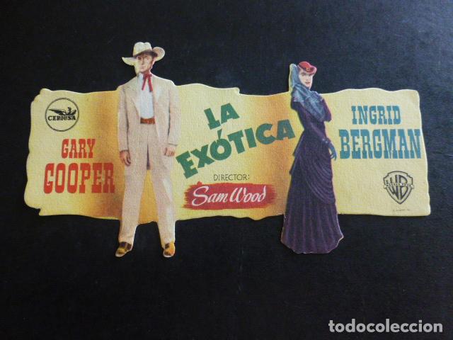 Cine: LA EXOTICA PROGRAMA DE MANO TROQUELADO SIN PUBLICIDAD - Foto 1