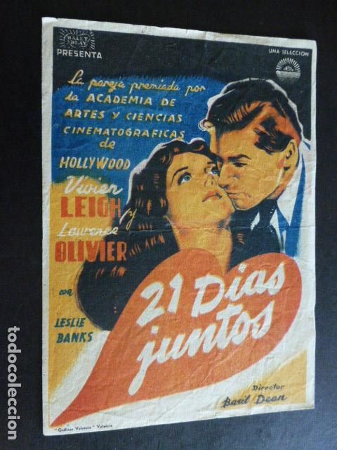 Cine: 21 DIAS JUNTOS PROGRAMA DE MANO SIN PUBLICIDAD - Foto 1