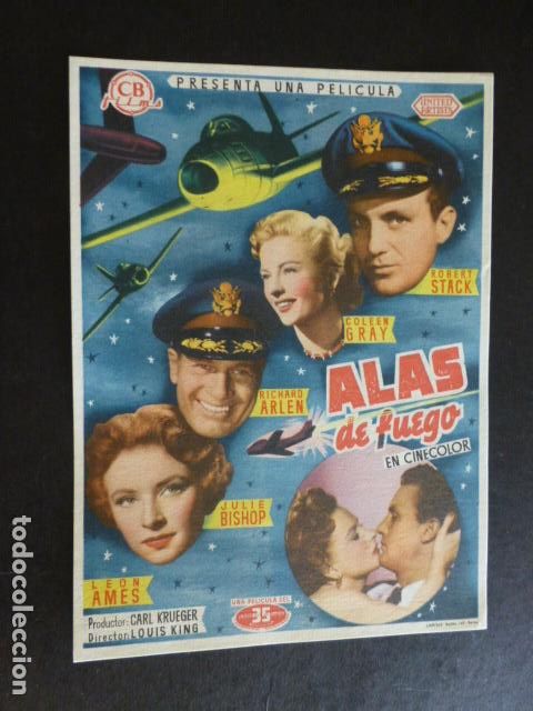 Cine: ALAS DE FUEGO PROGRAMA DE MANO SIN PUBLICIDAD - Foto 1