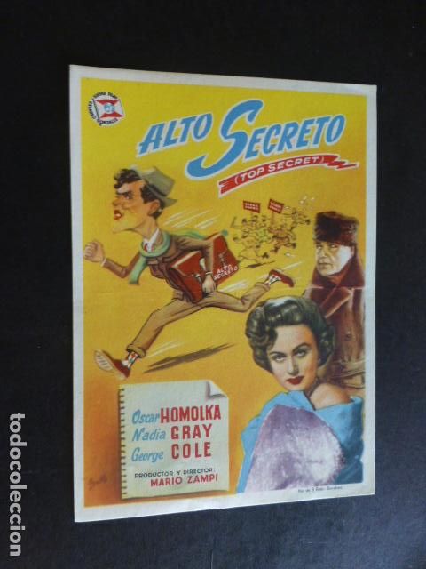 Cine: ALTO SECRETO PROGRAMA DE MANO SIN PUBLICIDAD - Foto 1