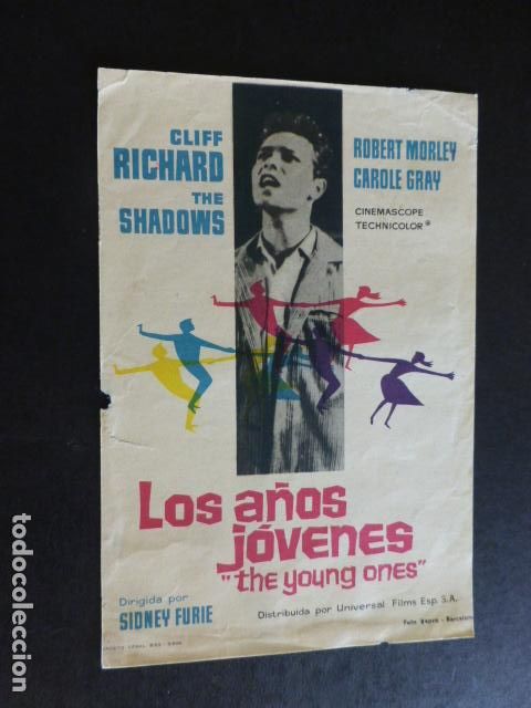 Cine: LOS A&Ntilde;OS JOVENES PROGRAMA DE MANO SIN PUBLICIDAD - Foto 1