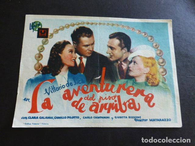 Cine: LA AVENTURERA DEL PISO DE ARRIBA PROGRAMA DE MANO SIN PUBLICIDAD - Foto 1