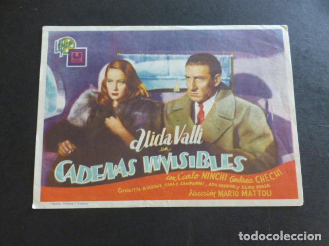 Cine: CADENAS INVISIBLES PROGRAMA DE MANO SIN PUBLICIDAD - Foto 1