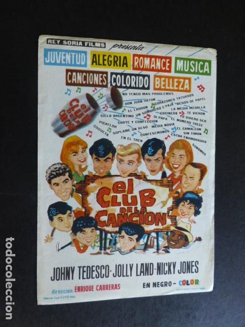 Cine: EL CLUB DE LA CANCION PROGRAMA DE MANO SIN PUBLICIDAD - Foto 1