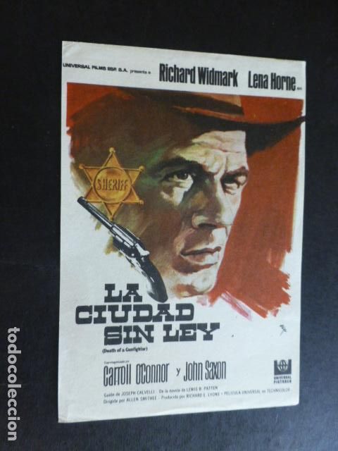 Cine: LA CIUDAD SIN LEY PROGRAMA DE MANO SIN PUBLICIDAD - Foto 1