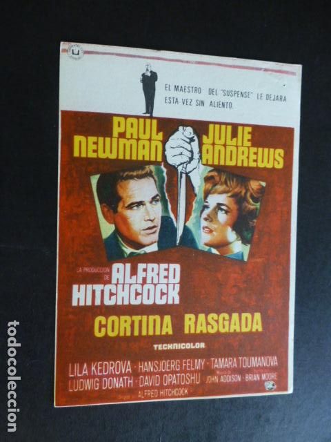 Cine: CORTINA RASGADA PROGRAMA DE MANO SIN PUBLICIDAD - Foto 1