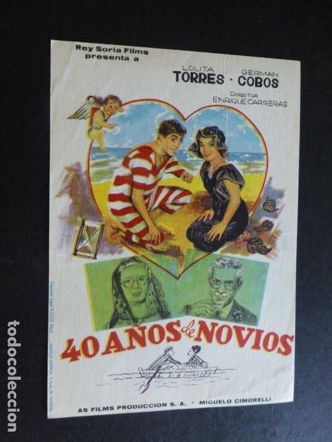 Cine: 40 A&Ntilde;OS DE NOVIOS PROGRAMA DE MANO SIN PUBLICIDAD - Foto 1