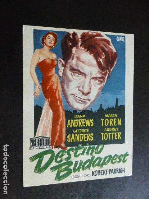 Cine: DESTINO BUDAPEST PROGRAMA DE MANO SIN PUBLICIDAD - Foto 1