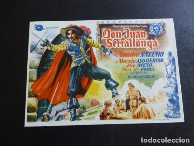 Cine: DON JUAN DE SERRALLONGA PROGRAMA DE MANO SIN PUBLICIDAD - Foto 1