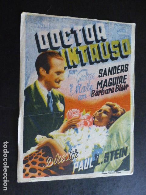 Cine: DOCTOR INTRUSO PROGRAMA DE MANO SIN PUBLICIDAD - Foto 1