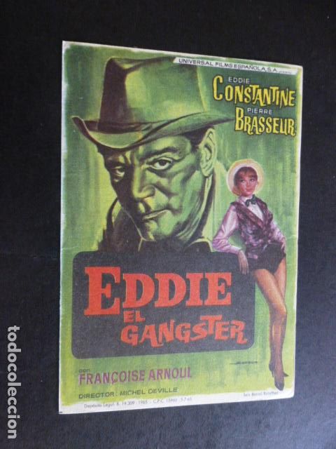 Cine: EDDI EL GANSGTER PROGRAMA DE MANO SIN PUBLICIDAD - Foto 1