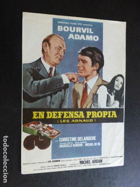 Cine: EN DEFENSA PROPIA PROGRAMA DE MANO SIN PUBLICIDAD - Foto 1