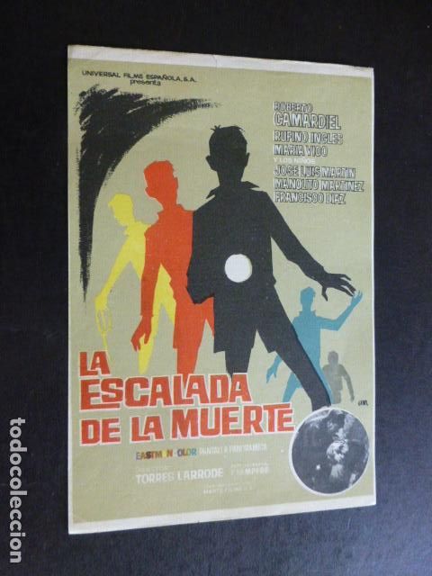Cine: LA ESCALADA DE LA MUERTE PROGRAMA DE MANO SIN PUBLICIDAD - Foto 1