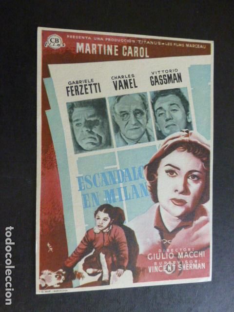 Cine: ESCANDALO EN MILAN PROGRAMA DE MANO SIN PUBLICIDAD - Foto 1
