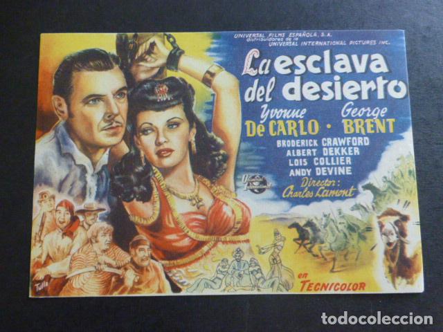 Cine: LA ESCLAVA DEL DESIERTO PROGRAMA DE MANO SIN PUBLICIDAD - Foto 1