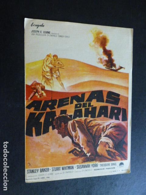 Cine: ARENAS DEL KALAHARI PROGRAMA DE MANO SIN PUBLICIDAD - Foto 1