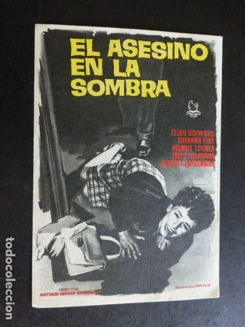 Cine: EL ASESINO EN LA SOMBRA PROGRAMA DE MANO SIN PUBLICIDAD - Foto 1