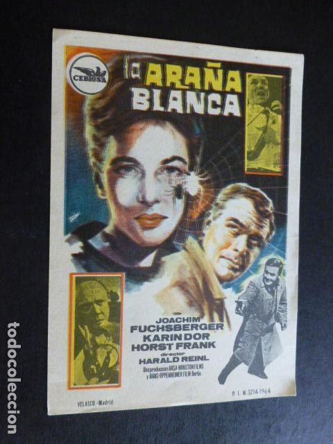 Cine: LA ARA&Ntilde;A BLANCA PROGRAMA DE MANO SIN PUBLICIDAD - Foto 1