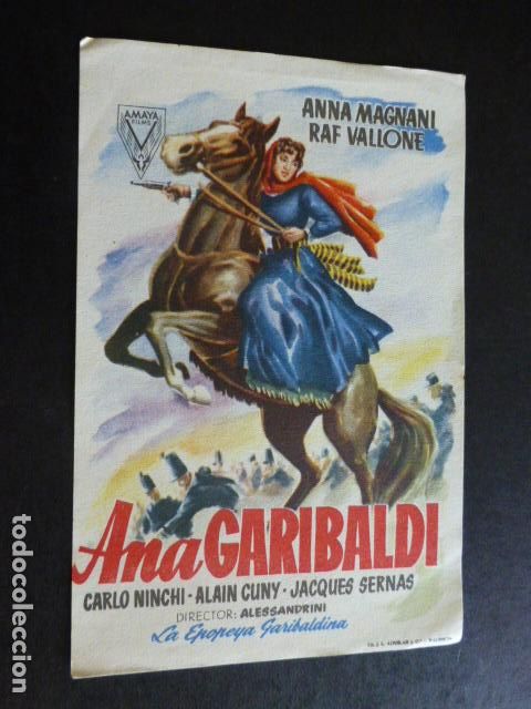 Cine: ANA GARIBALDI PROGRAMA DE MANO SIN PUBLICIDAD - Foto 1