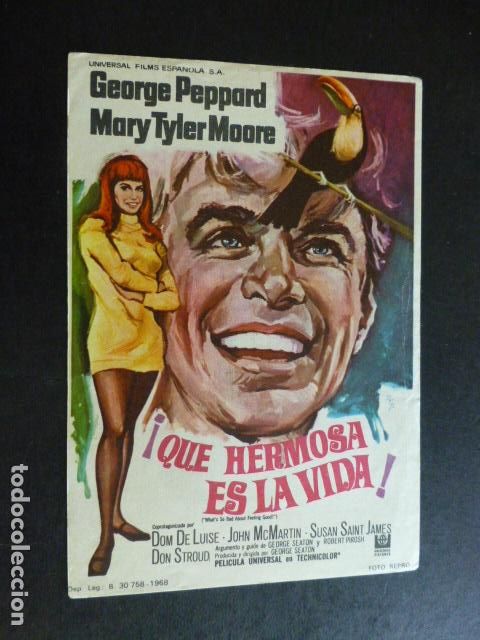 Cine: &iexcl;QUE HERMOSA ES LA VIDA! PROGRAMA DE MANO SIN PUBLICIDAD - Foto 1