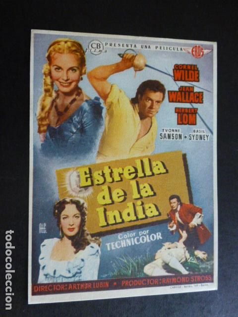 Cine: ESTRELLA DE LA INDIA PROGRAMA DE MANO SIN PUBLICIDAD - Foto 1