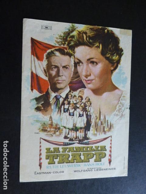 Cine: LA FAMILIA TRAPP PROGRAMA DE MANO SIN PUBLICIDAD - Foto 1