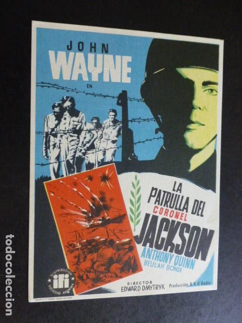 Cine: LA PATRULLA DEL CORONEL JACKSON PROGRAMA DE MANO SIN PUBLICIDAD - Foto 1