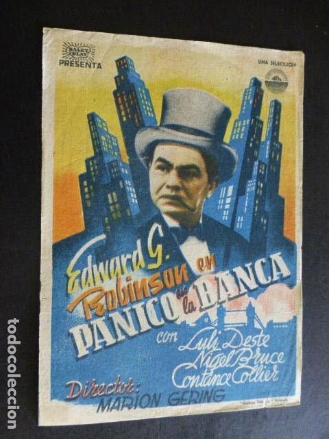 Cine: PANICO EN LA BANCA PROGRAMA DE MANO SIN PUBLICIDAD - Foto 1