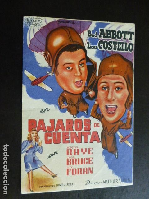 Cine: PAJAROS DE CUENTA PROGRAMA DE MANO SIN PUBLICIDAD - Foto 1