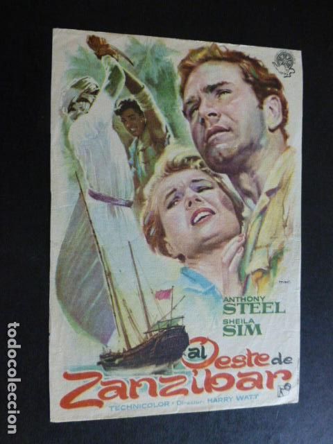 Cine: AL OESTE DE ZANZIBAR PROGRAMA DE MANO SIN PUBLICIDAD - Foto 1