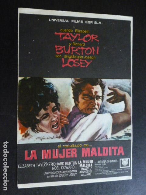 Cine: LA MUJER MALDITA PROGRAMA DE MANO SIN PUBLICIDAD - Foto 1