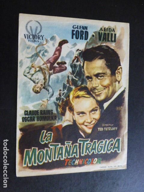 Cine: LA MONTA&Ntilde;A TRAGICA PROGRAMA DE MANO SIN PUBLICIDAD - Foto 1