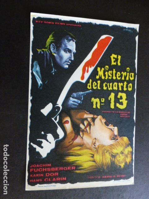 Cine: EL MISTERIO DEL CUARTO N&ordm; 13 PROGRAMA DE MANO SIN PUBLICIDAD - Foto 1