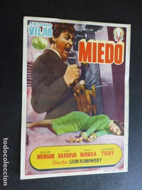 Cine: MIEDO PROGRAMA DE MANO SIN PUBLICIDAD - Foto 1