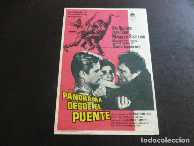 Cine: PANORAMA DESDE EL PUENTE PROGRAMA DE MANO SIN PUBLICIDAD - Foto 1
