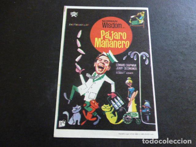 Cine: PAJARO MA&Ntilde;ANERO PROGRAMA DE MANO SIN PUBLICIDAD - Foto 1