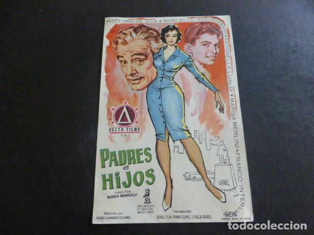 Cine: PADRES E HIJOS PROGRAMA DE MANO SIN PUBLICIDAD - Foto 1