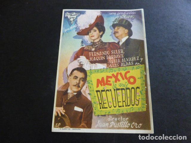 Cine: MEXICO DE MIS RECUERDOS PROGRAMA DE MANO SIN PUBLICIDAD - Foto 1