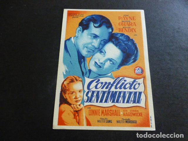 Cine: CONFLICTO SENTIMENTAL PROGRAMA DE MANO SIN PUBLICIDAD - Foto 1